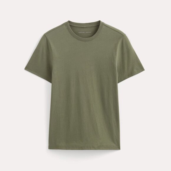 Everlane Men's Essential Organic Crew Neck T-Shirt in Olive, Size Medium, Cotton - Picture 1 of 4